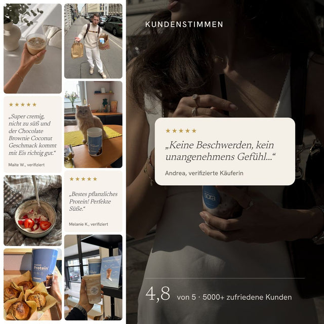 Kundenstimmen und Kundenfotos zu sora Premium Protein, 4,8 von 5 Sternen